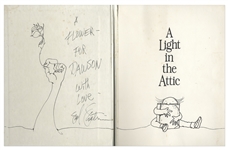 Shel Silverstein Signed First Edition of ''A Light in the Attic'', With Elaborate Hand-Drawn Sketch
